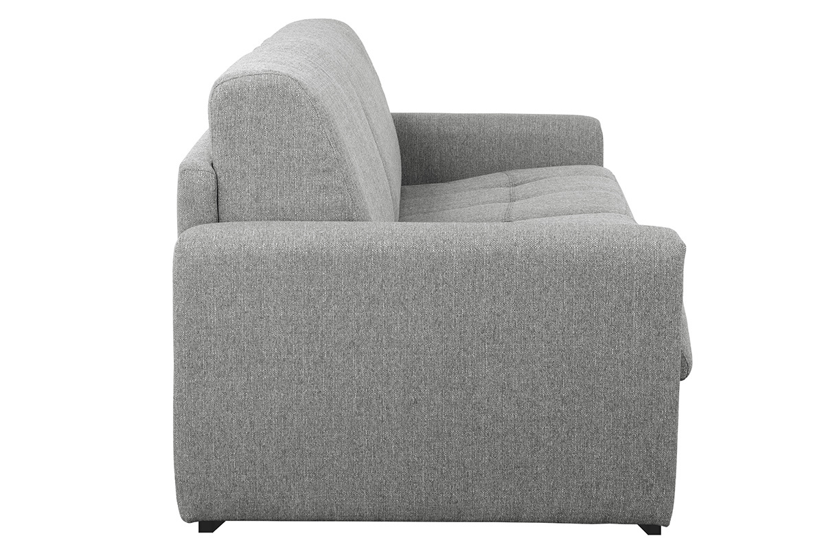 Schlafsofa mit Matratze 140 cm Stoff dunkelgrau DOME