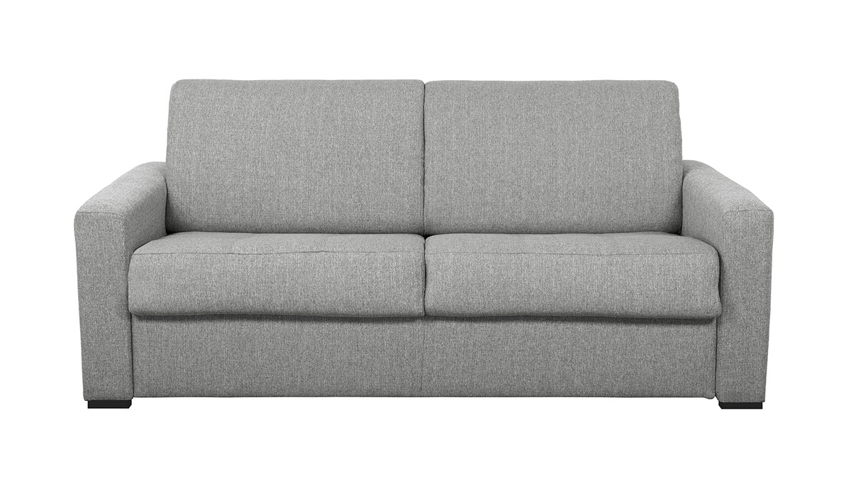 Schlafsofa mit Matratze 140 cm Stoff dunkelgrau DOME