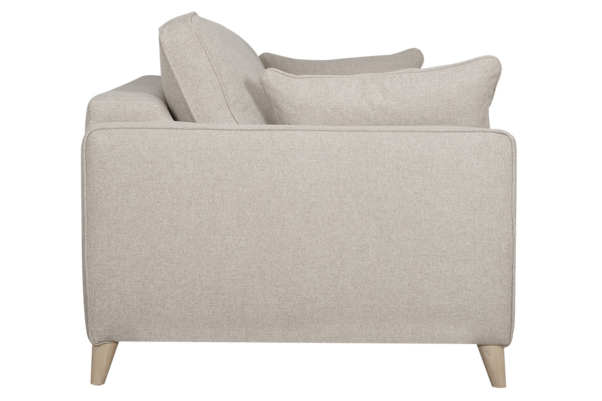 Schlafsofa skandinavisch 3 Pltze naturbeige PAPEL