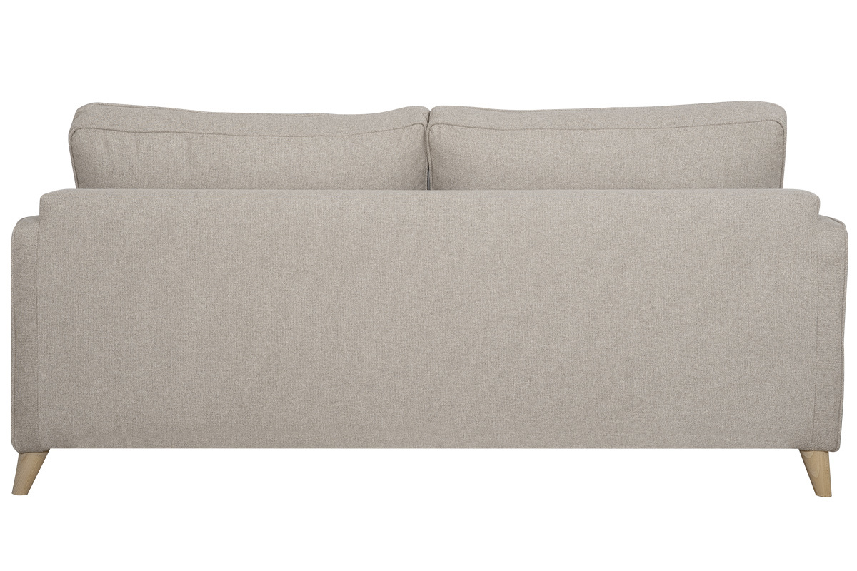 Schlafsofa skandinavisch 3 Pltze naturbeige PAPEL