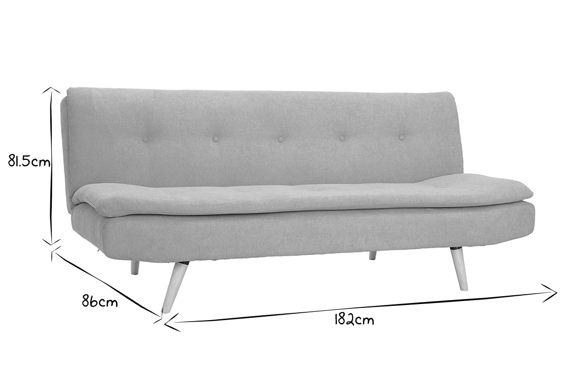 Schlafsofa skandinavisches Design 3 Pltze Gelb SENSO