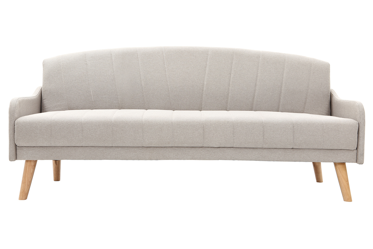 Schlafsofa skandinavisches Design 3 Pltze Grau ARYA