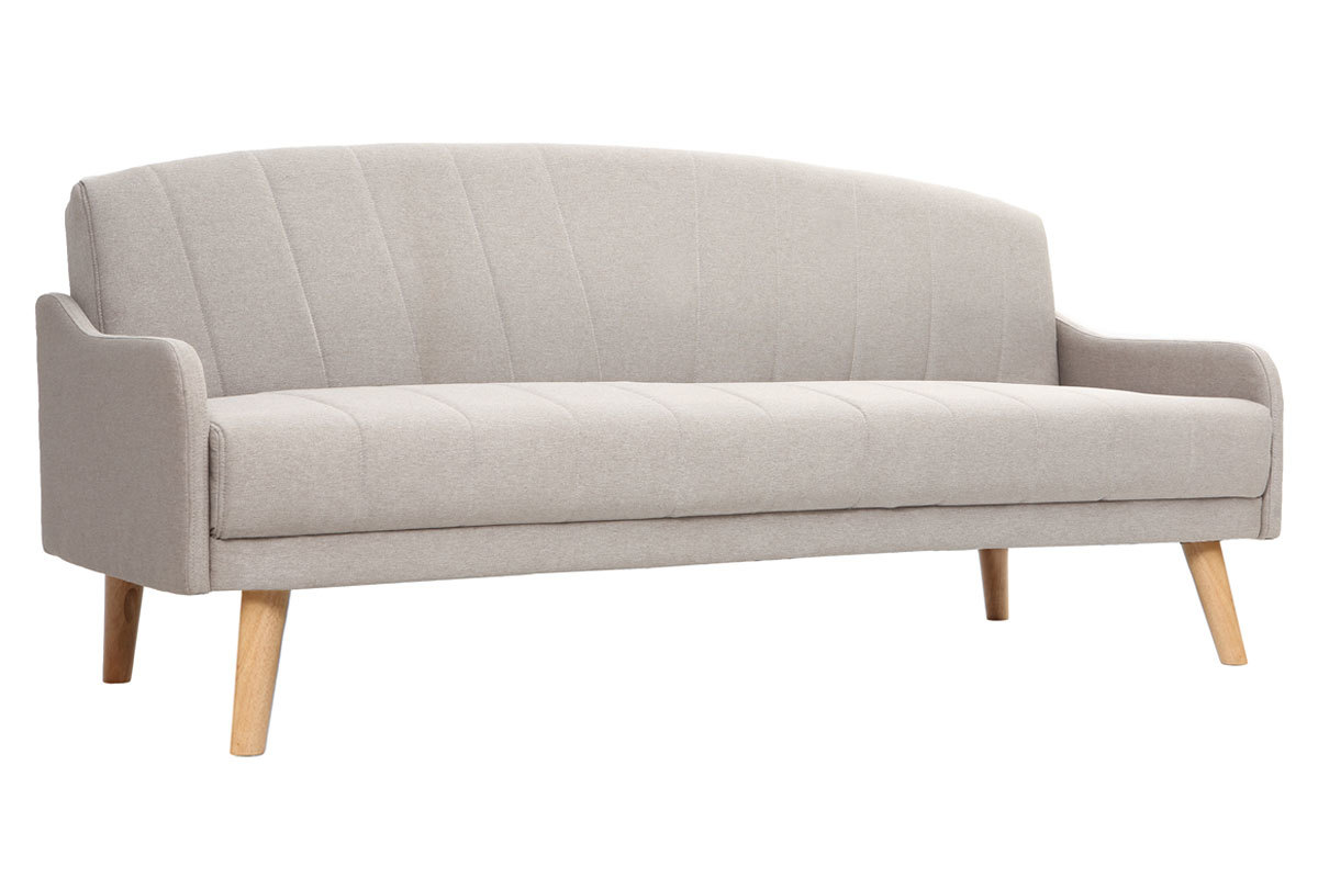 Schlafsofa skandinavisches Design 3 Pltze Grau ARYA