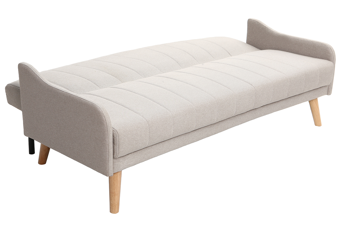 Schlafsofa skandinavisches Design 3 Pltze Grau ARYA