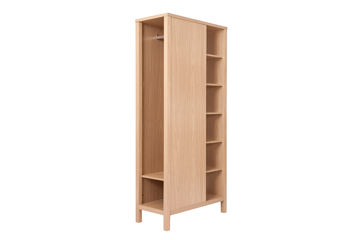 Schrank Flur mit Garderobe und Regalen Eiche GUMBY