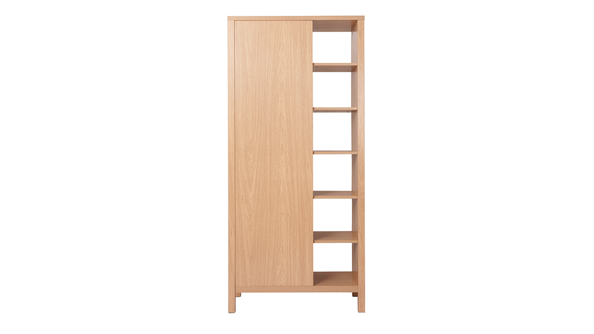 Schrank Flur mit Garderobe und Regalen Eiche GUMBY