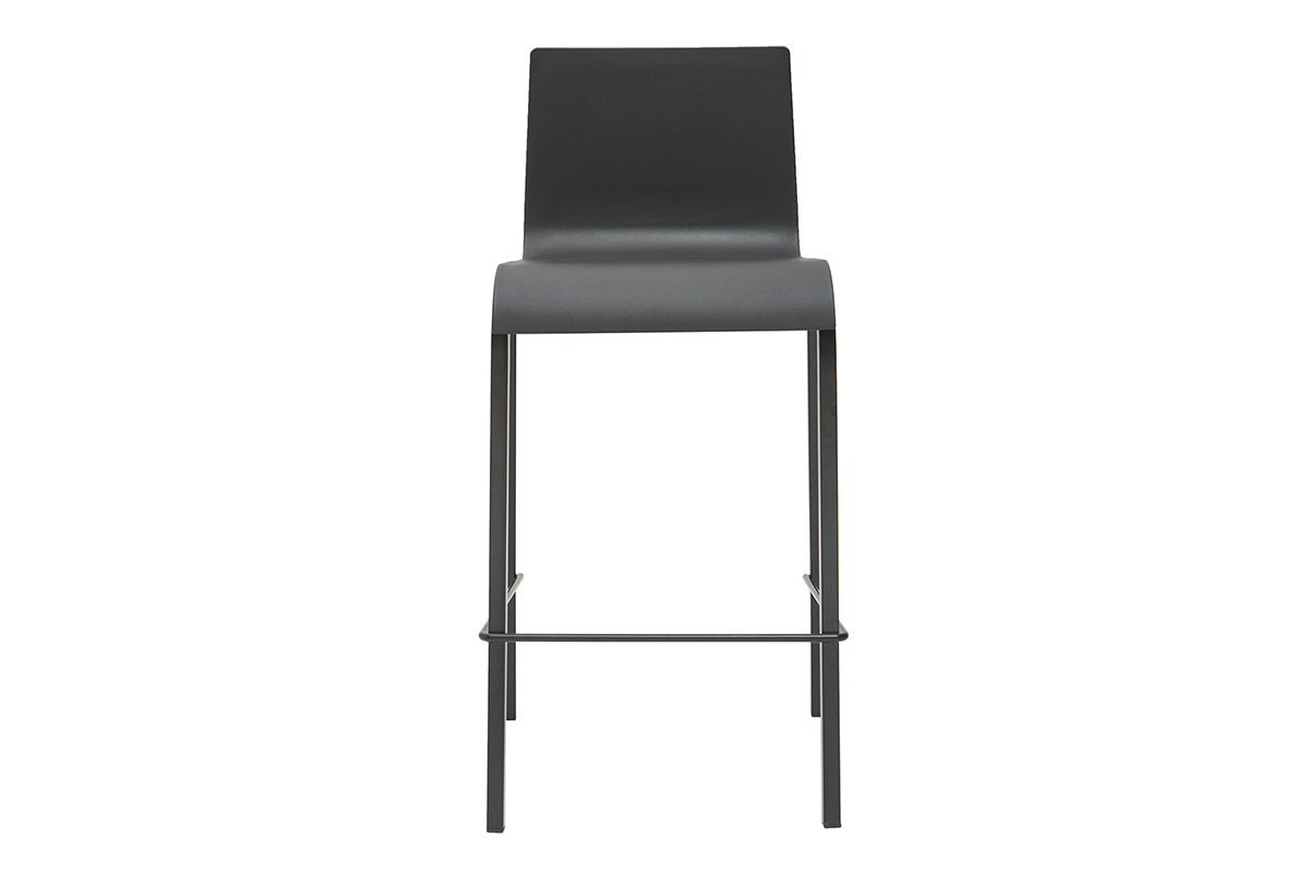 Schwarze stapelbare Designer-Barhocker H65 cm (2er-Satz) KUPA