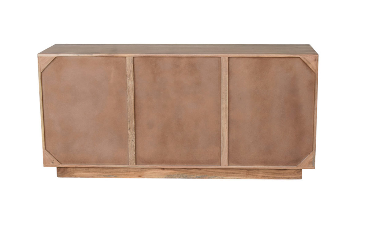 Sideboard aus Massivholz mit Relief 3 Tren B160 cm ARK