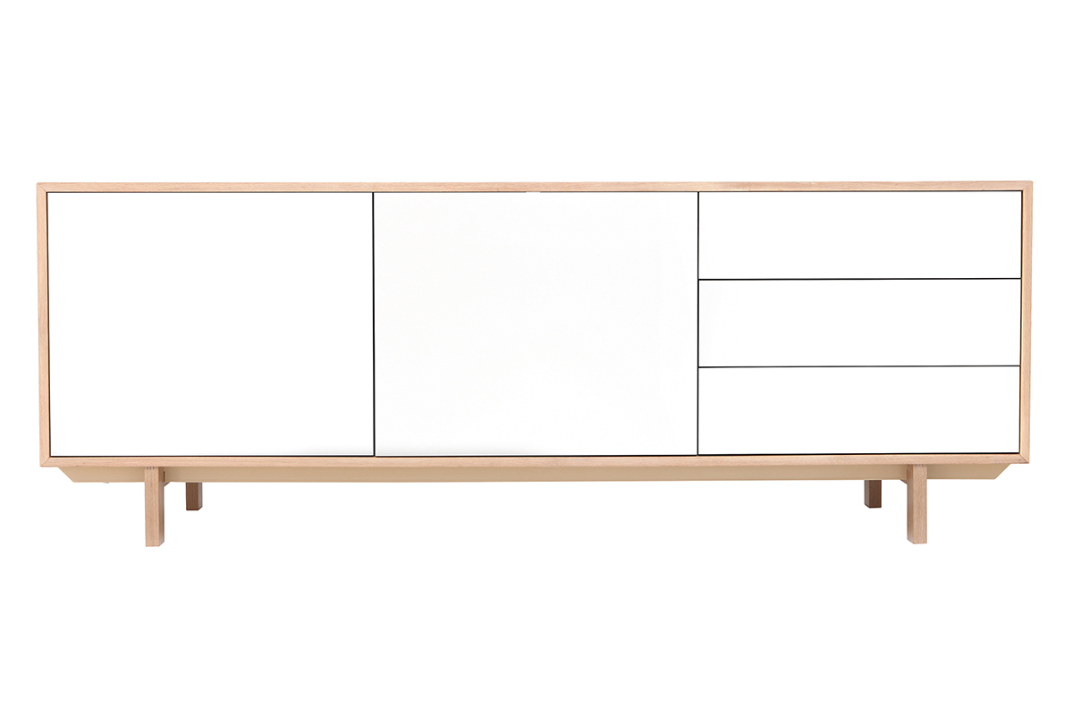 Sideboard skandinavisch Holz Wei 195 cm SID