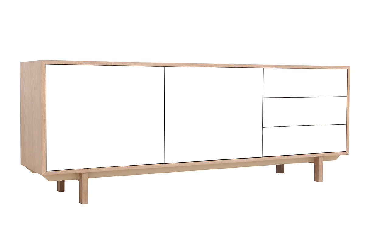 Sideboard skandinavisch Holz Wei 195 cm SID