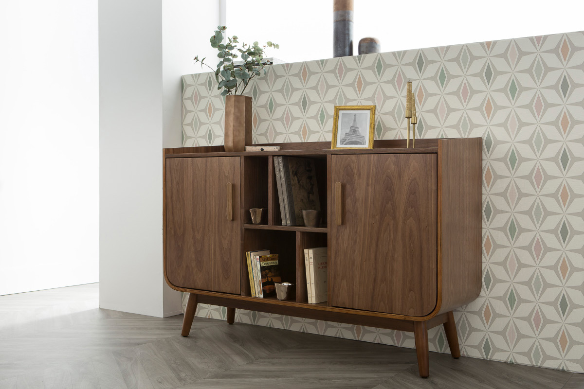 Sideboard Vintage Holz Nussbaum HALLEN