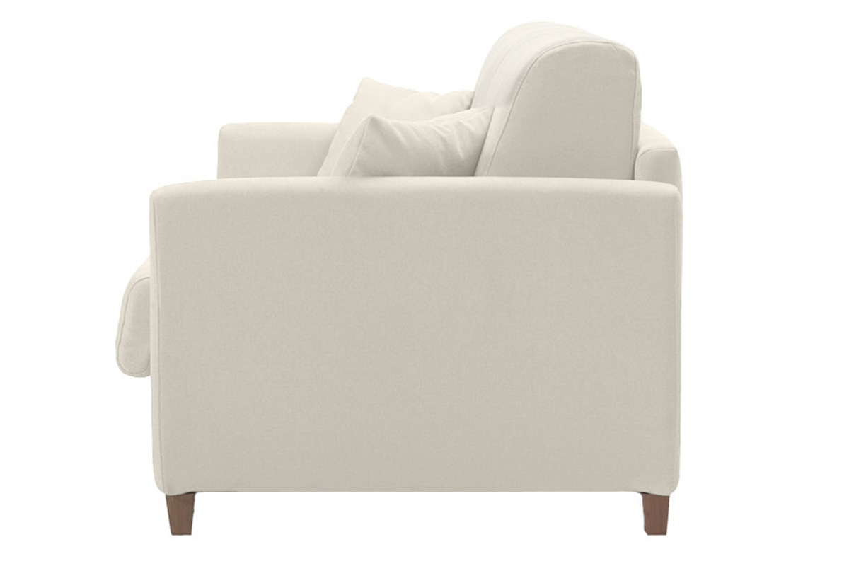 Skandinavische Schlafcouch beige mit Matratze 13 cm 2-3-Sitzer SKANDY