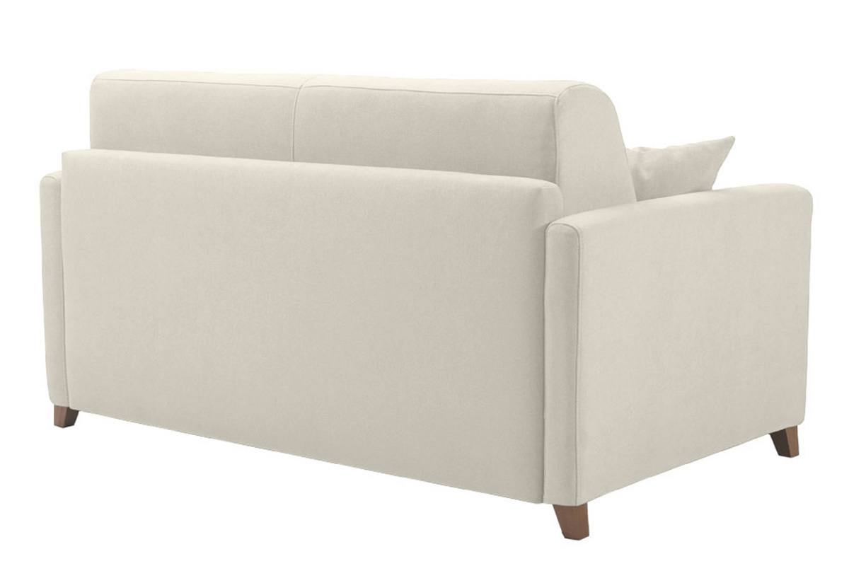 Skandinavische Schlafcouch beige mit Matratze 13 cm 2-3-Sitzer SKANDY