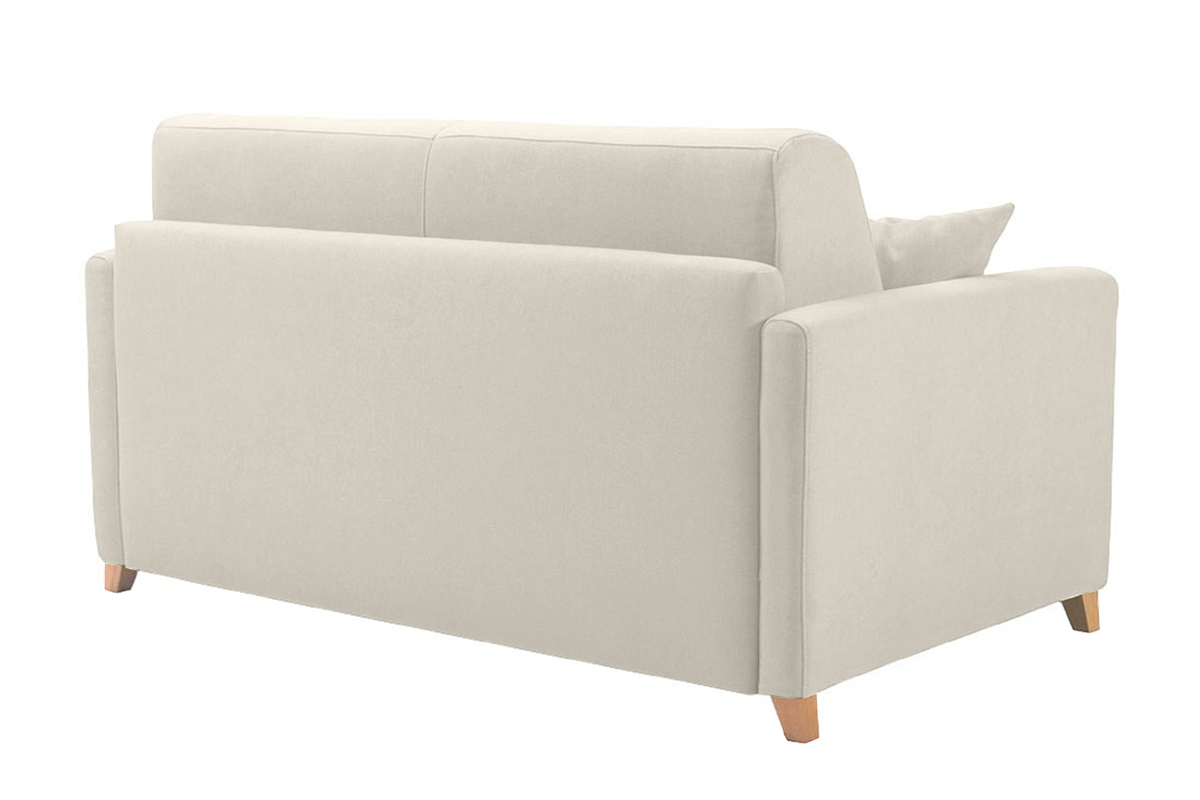 Skandinavische Schlafcouch beige mit Matratze 13 cm 2-3-Sitzer SKANDY