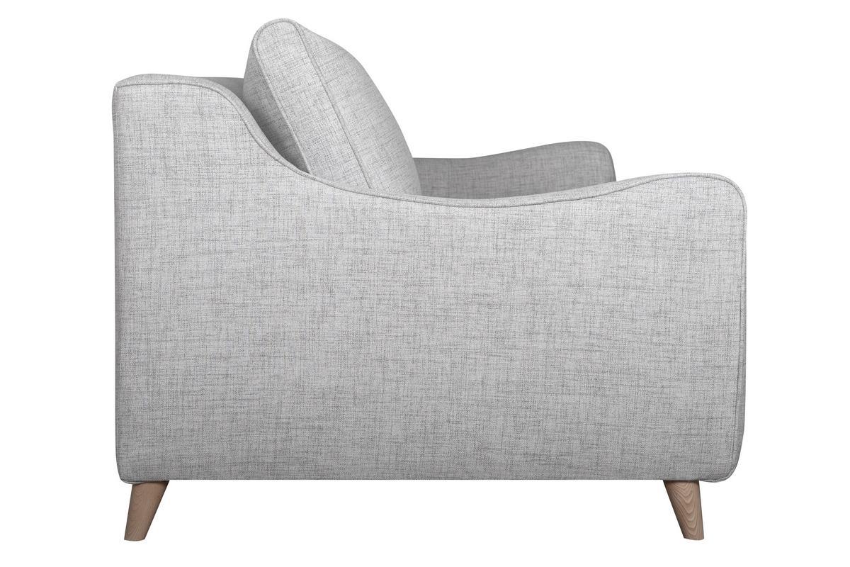 Skandinavische Schlafcouch hellgrau mit Matratze Dicke 10 cm 3-Sitzer VENDOME