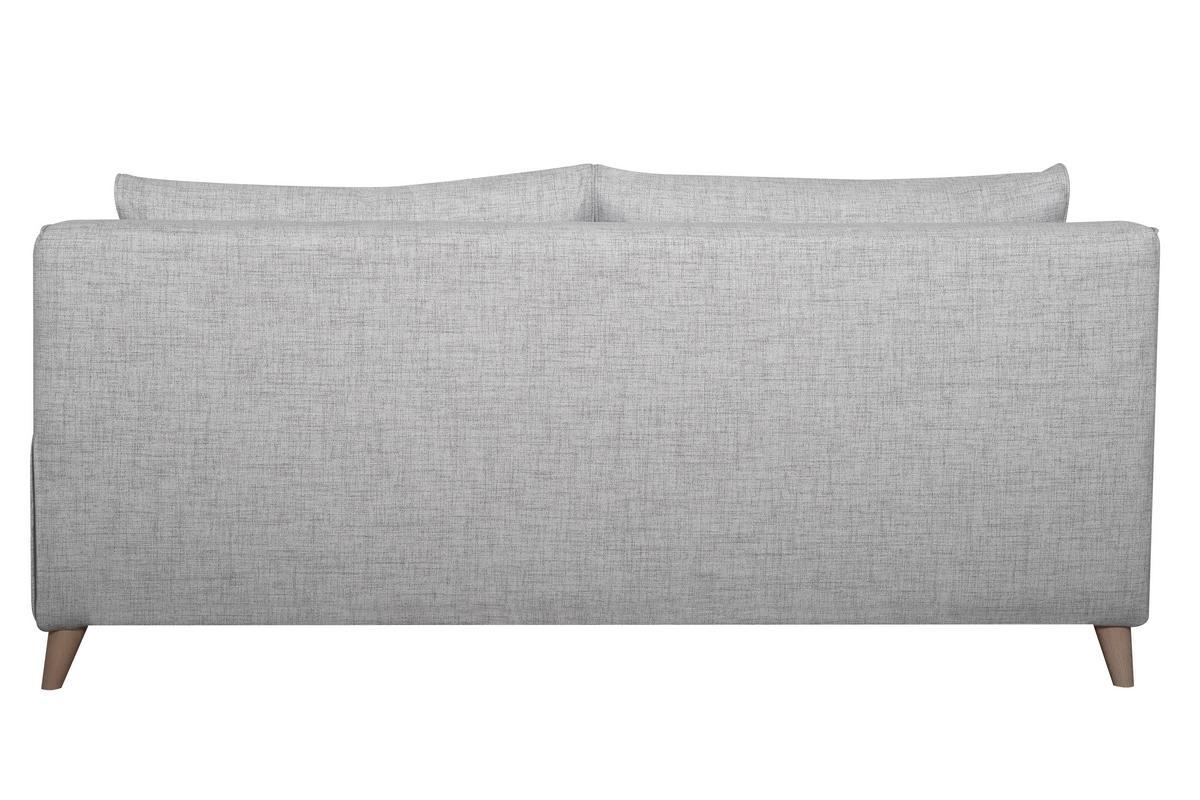 Skandinavische Schlafcouch hellgrau mit Matratze Dicke 10 cm 3-Sitzer VENDOME