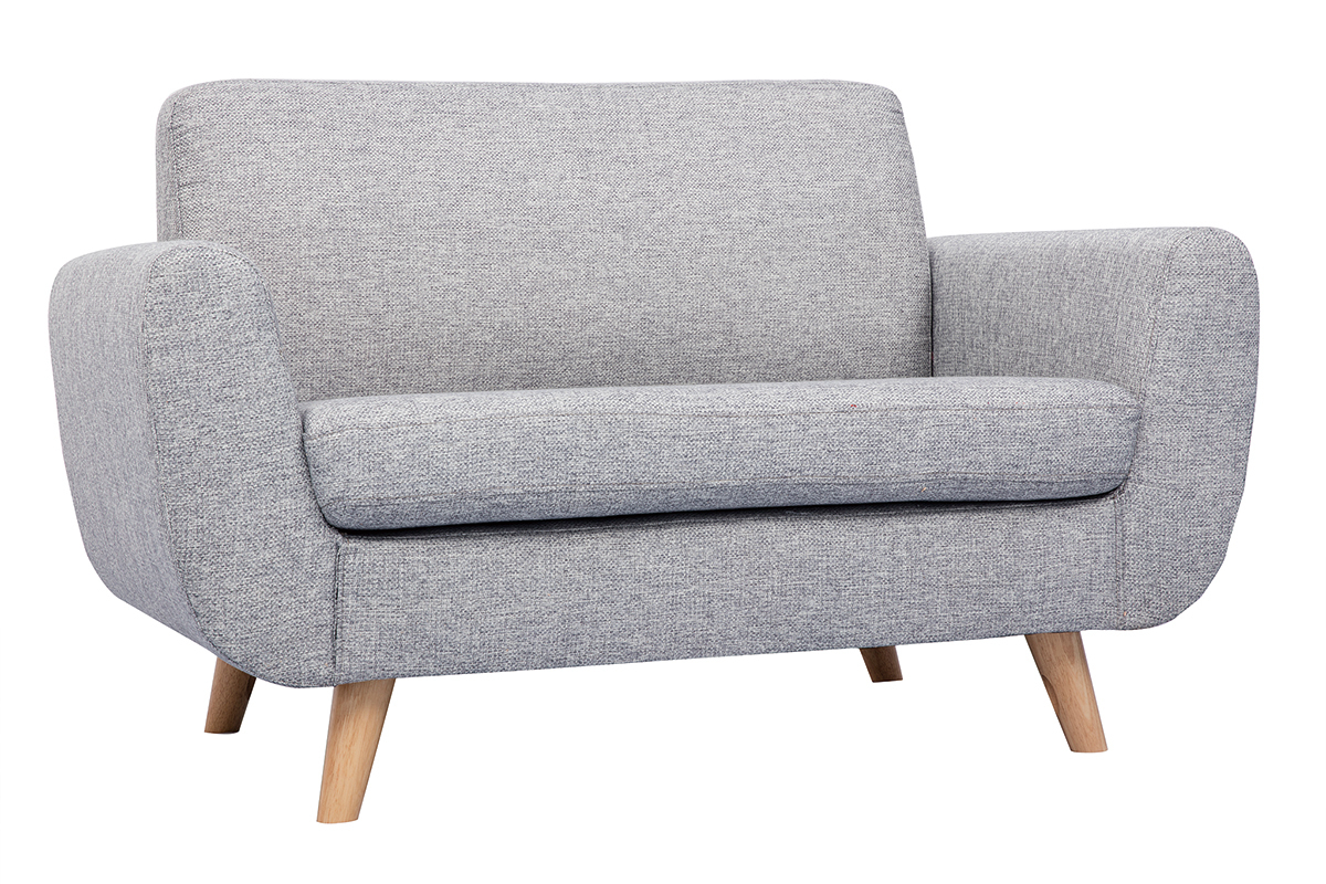 Skandinavisches 2-Sitzer-Sofa grau PURE