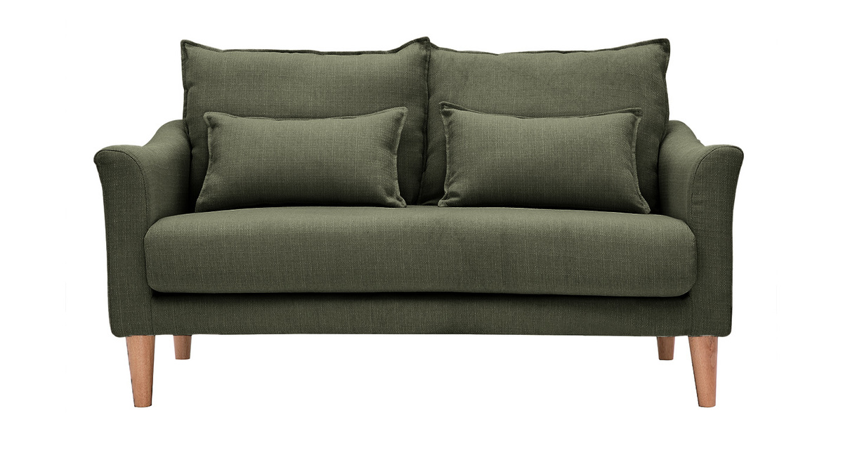 Skandinavisches 2-Sitzer-Sofa Khaki KATE