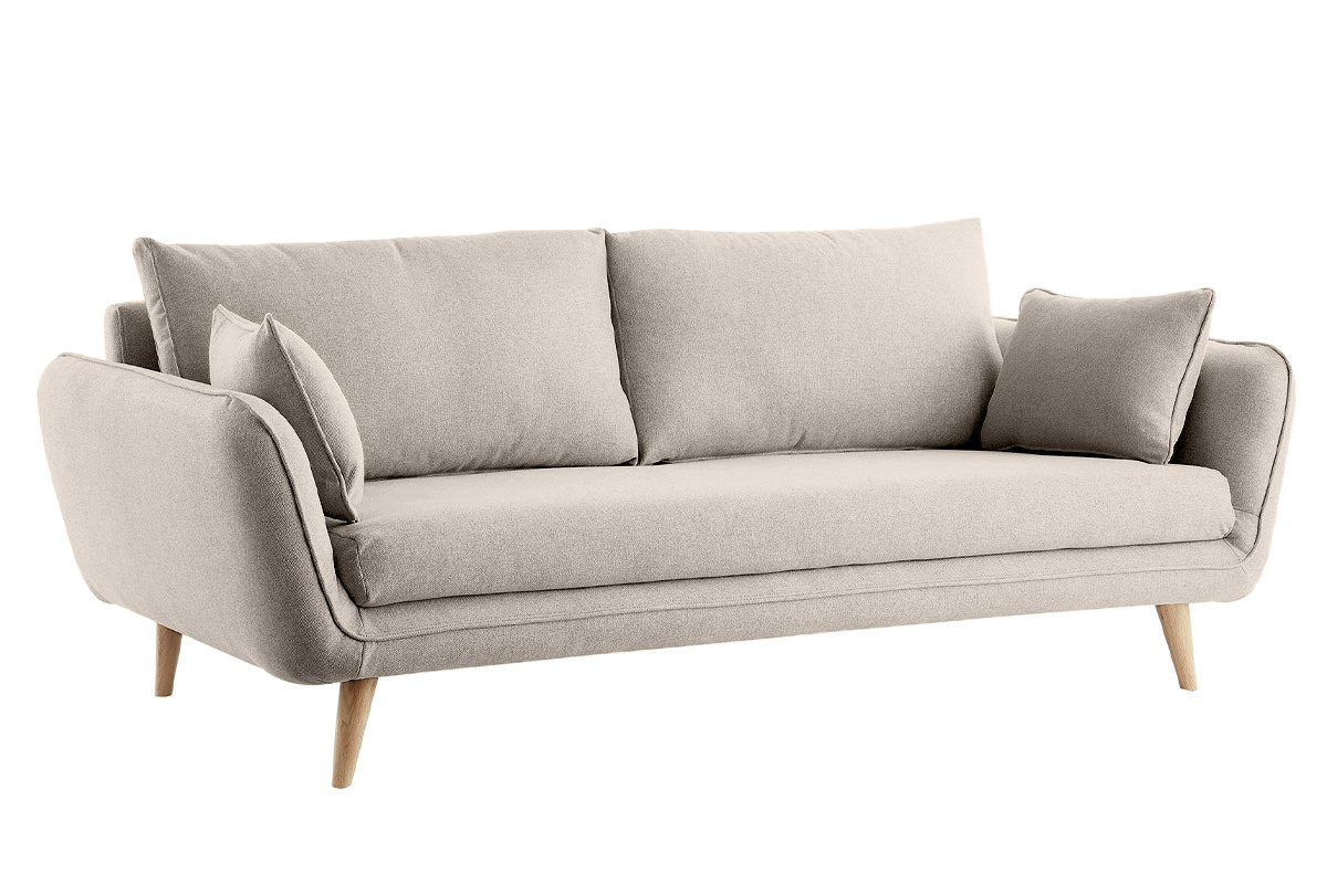 Skandinavisches 3-Sitzer-Sofa beige CREEP