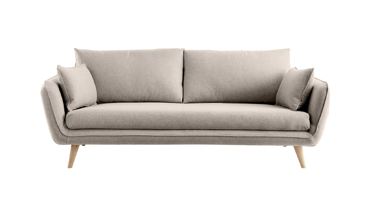 Skandinavisches 3-Sitzer-Sofa beige CREEP