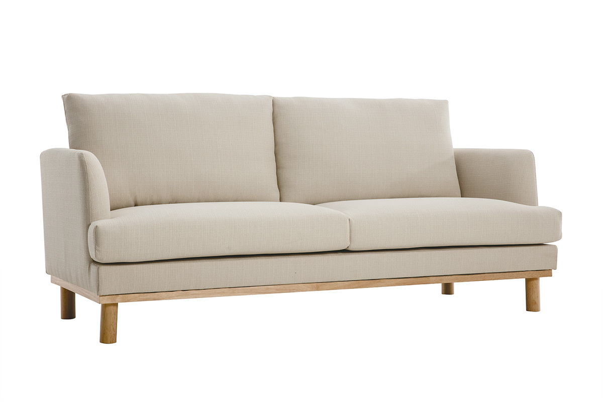 Skandinavisches 3-Sitzer-Sofa beige HOBART