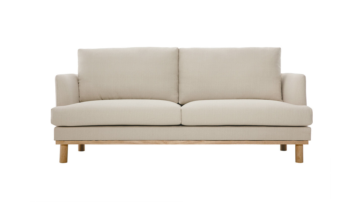 Skandinavisches 3-Sitzer-Sofa beige HOBART