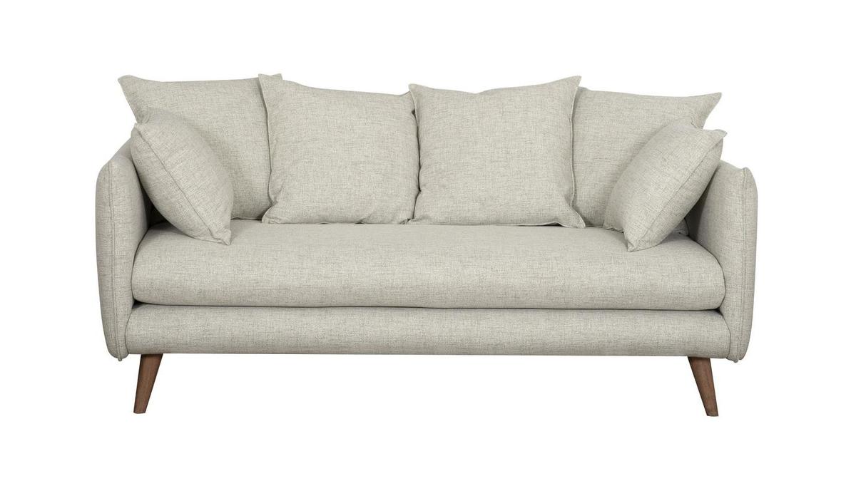 Skandinavisches 3-Sitzer-Sofa beige OLYMPIA