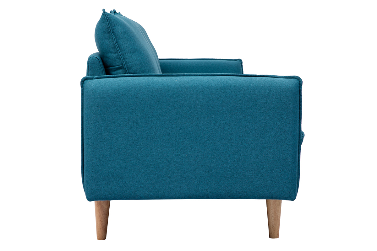 Skandinavisches 3-Sitzer-Sofa in enteblauem Stoff HOLMS