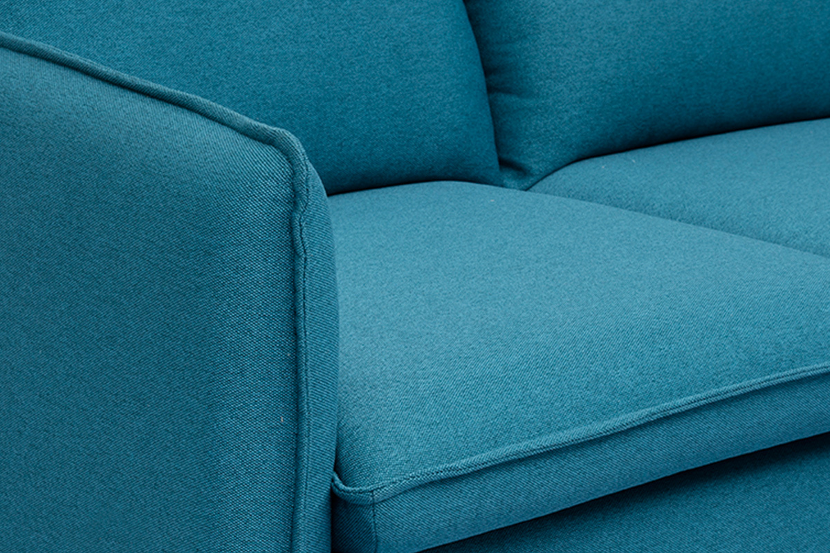 Skandinavisches 3-Sitzer-Sofa in enteblauem Stoff HOLMS