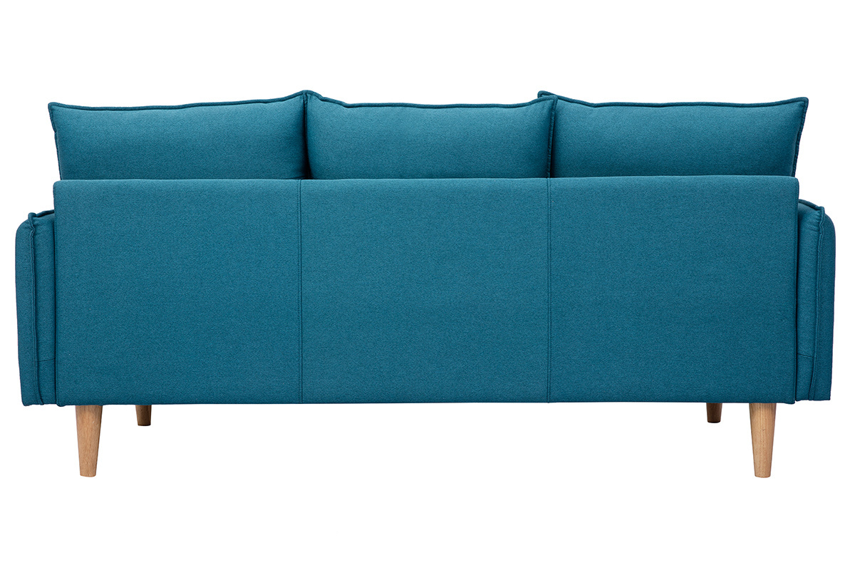 Skandinavisches 3-Sitzer-Sofa in enteblauem Stoff HOLMS