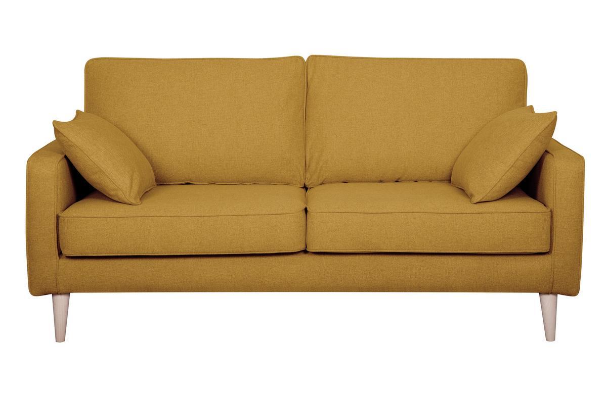 Skandinavisches 3-Sitzer-Sofa kumingelb PAPEL