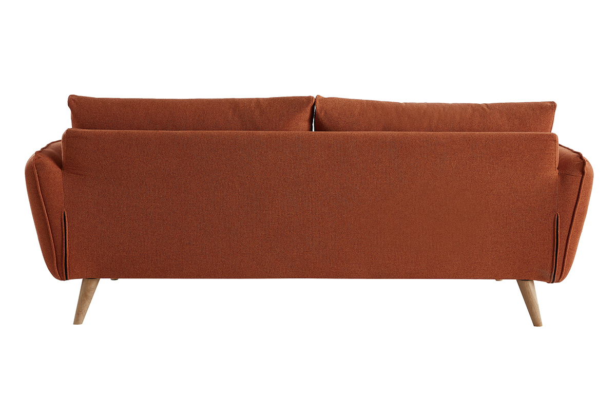 Skandinavisches 3-Sitzer-Sofa orangerot CREEP