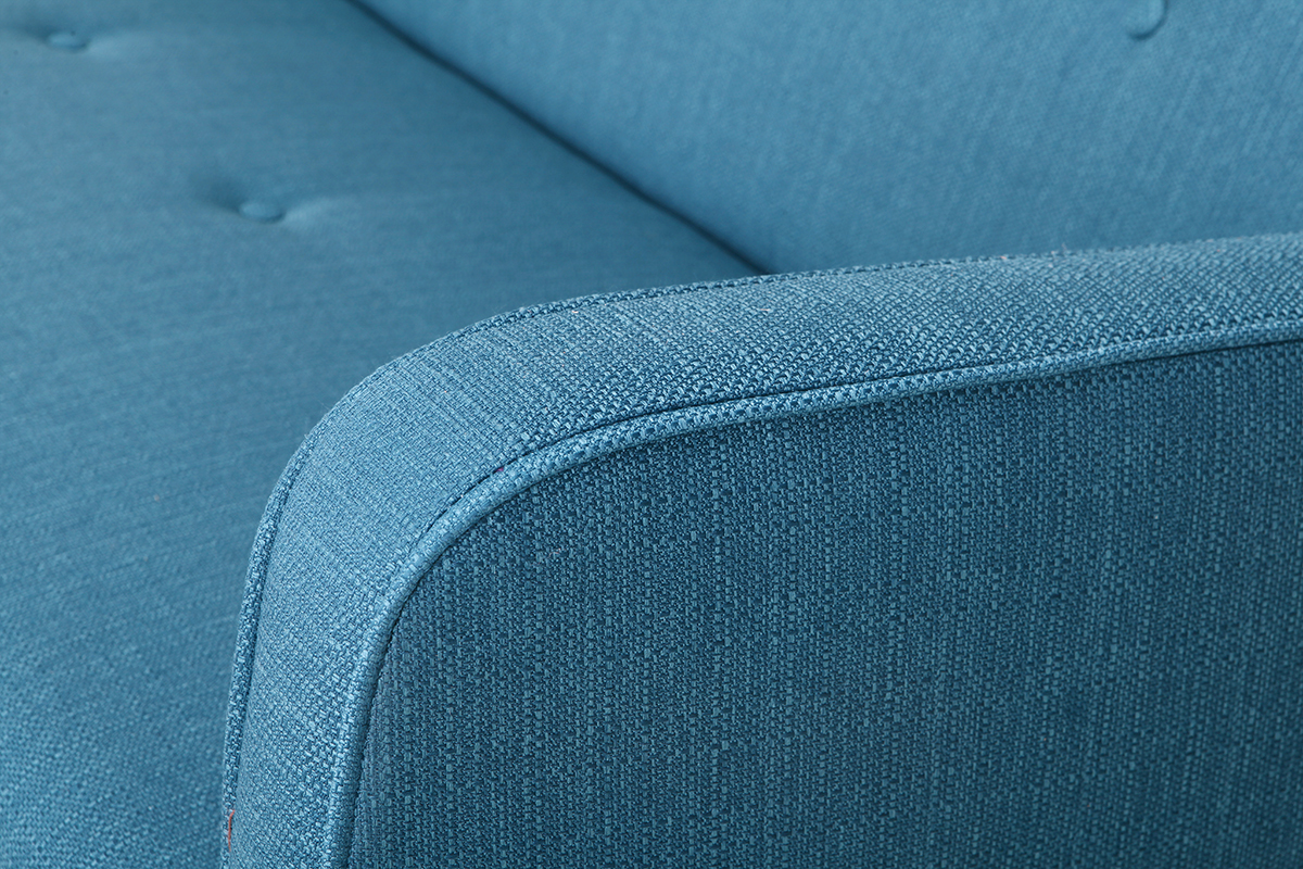 Skandinavisches Eck-Schlafsofa entenblau ULLA