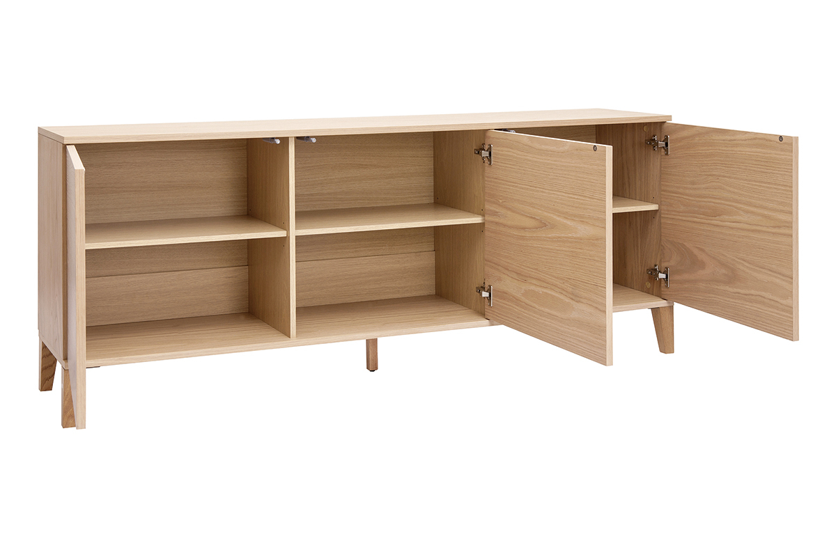 Skandinavisches Sideboard aus hellem Holz B180cm FREDDY