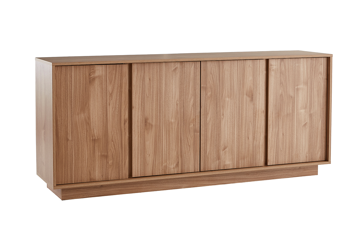 Skandinavisches Sideboard mit 4 Tren in Eichenholzoptik B180 cm COMO