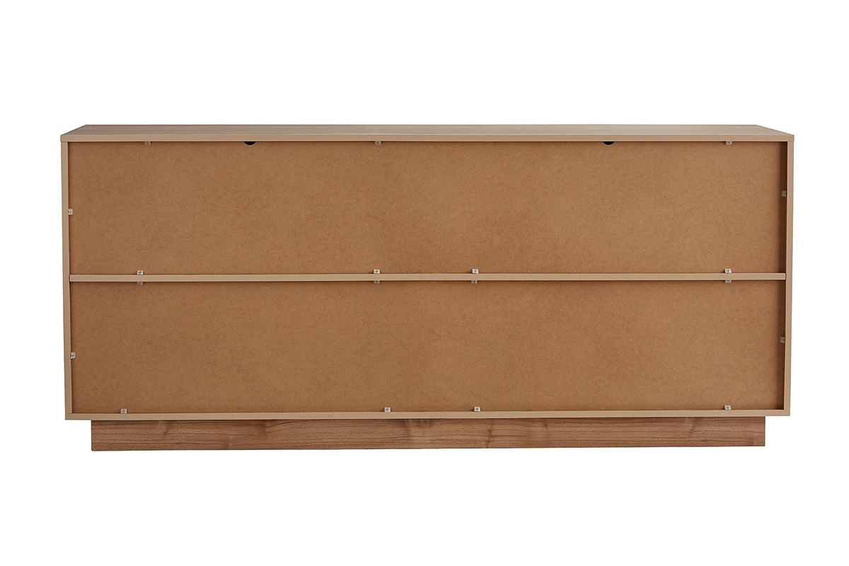 Skandinavisches Sideboard mit 4 Tren in Eichenholzoptik B180 cm COMO