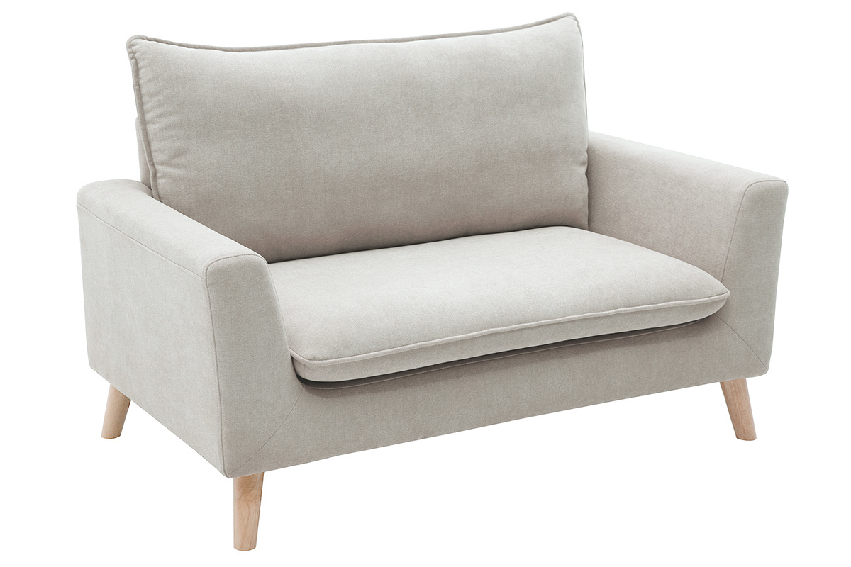 Skandinavisches Sofa 2-Sitzer in Beige CREEP