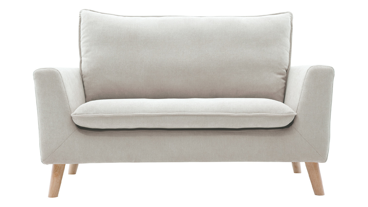 Skandinavisches Sofa 2-Sitzer in Beige CREEP