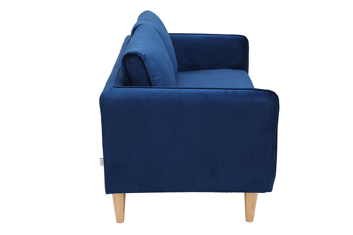 Skandinavisches Sofa 2-Sitzer Samt blau KURT