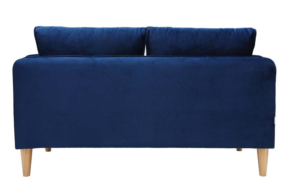 Skandinavisches Sofa 2-Sitzer Samt blau KURT