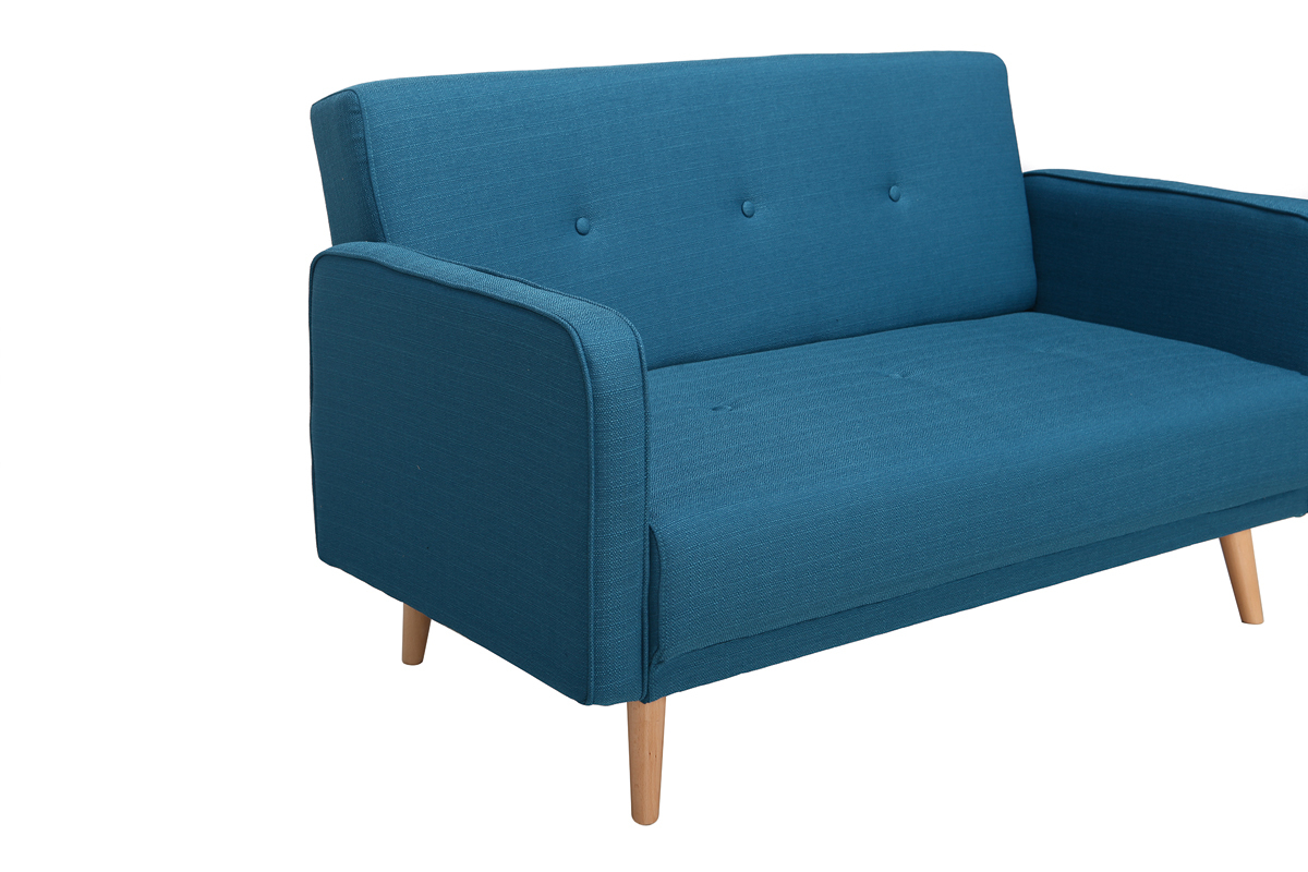 Sofa skandinavisch 2 Pltze Blau ULLA