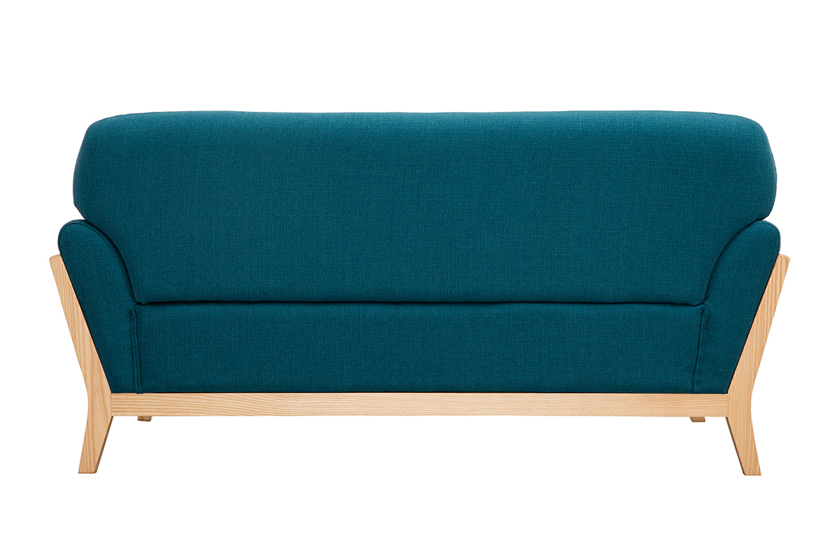 Sofa skandinavisch 2 Pltze blaugrner Stoff YOKO