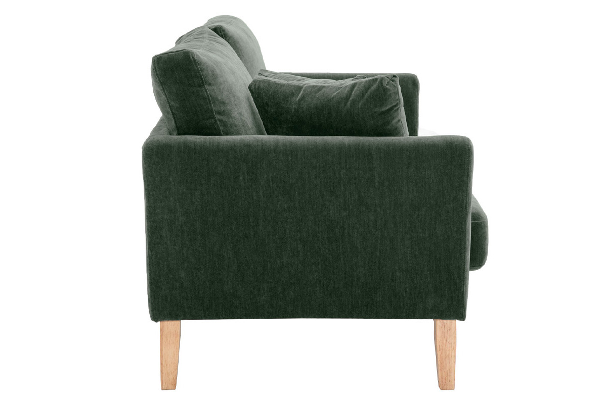 Sofa skandinavisch 2 Pltze Khaki Holzbeine OSLO