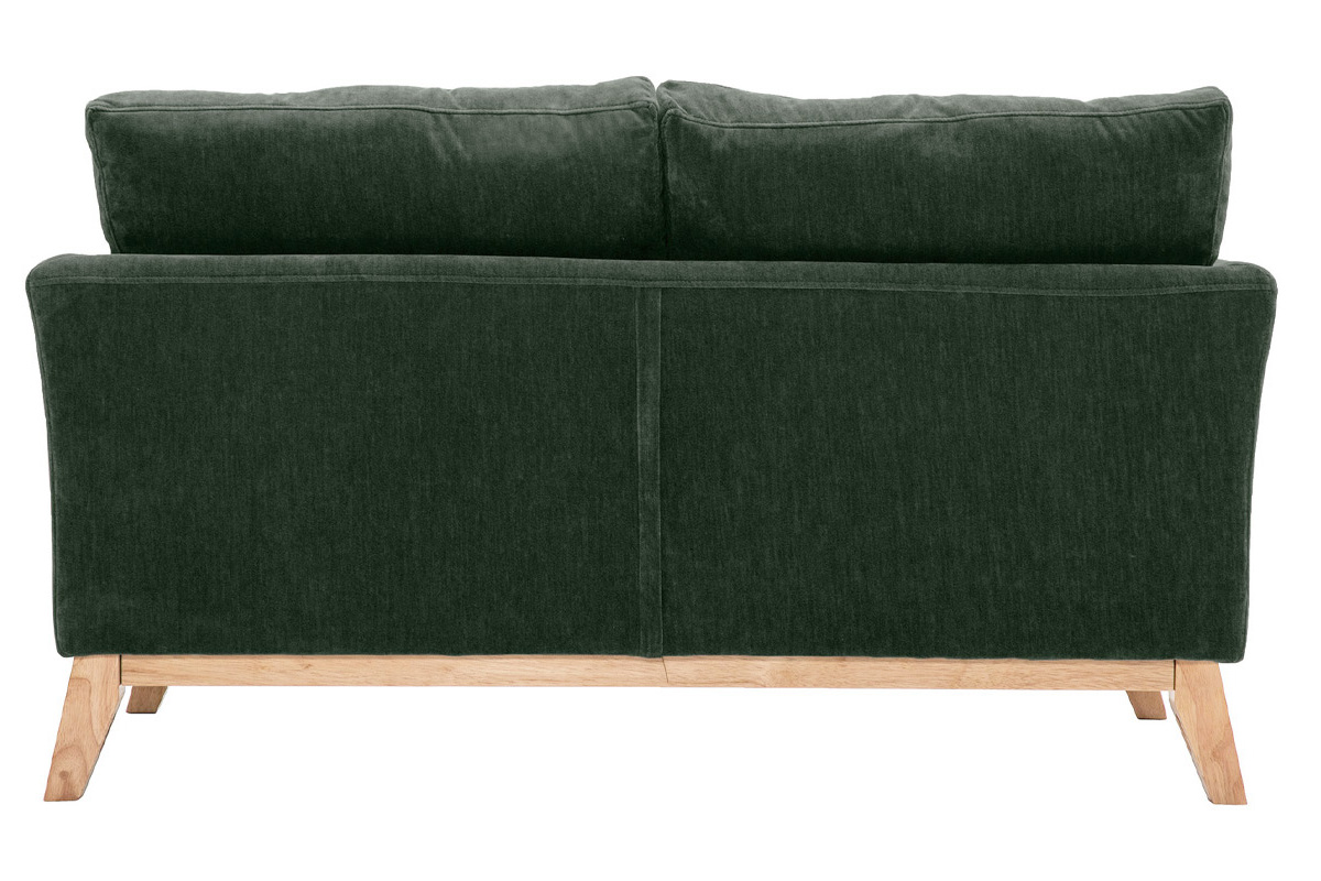 Sofa skandinavisch 2 Pltze Khaki Holzbeine OSLO