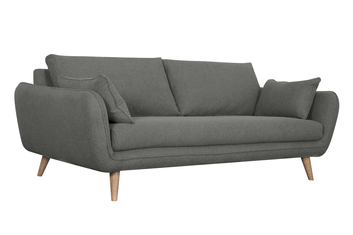 Sofa skandinavisch 3 Pltze anthrazit grauCREEP