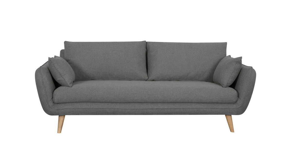 Sofa skandinavisch 3 Pltze anthrazit grauCREEP