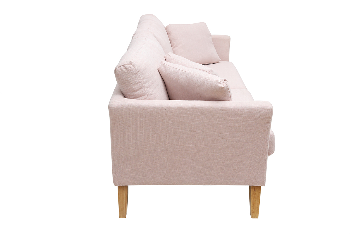 Sofa skandinavisch 3 Pltze Bezug abnhembar Rosa OSLO