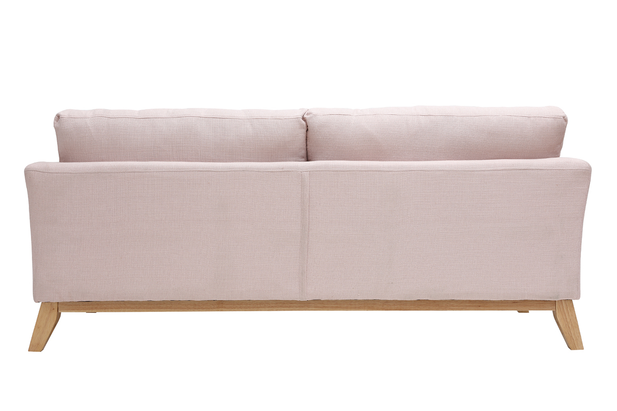 Sofa skandinavisch 3 Pltze Bezug abnhembar Rosa OSLO