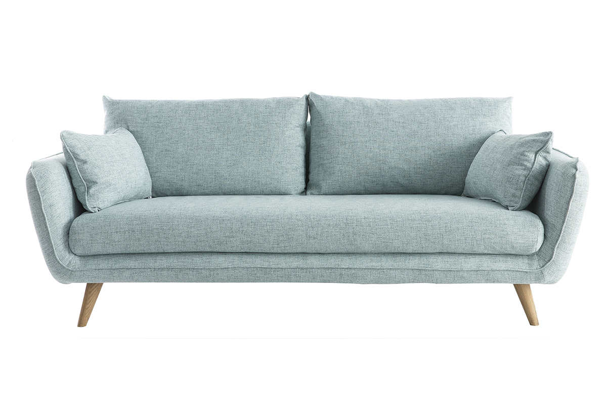 Sofa skandinavisch 3 Pltze eisblau CREEP