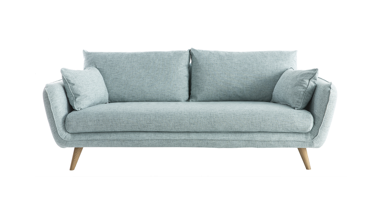 Sofa skandinavisch 3 Pltze eisblau CREEP